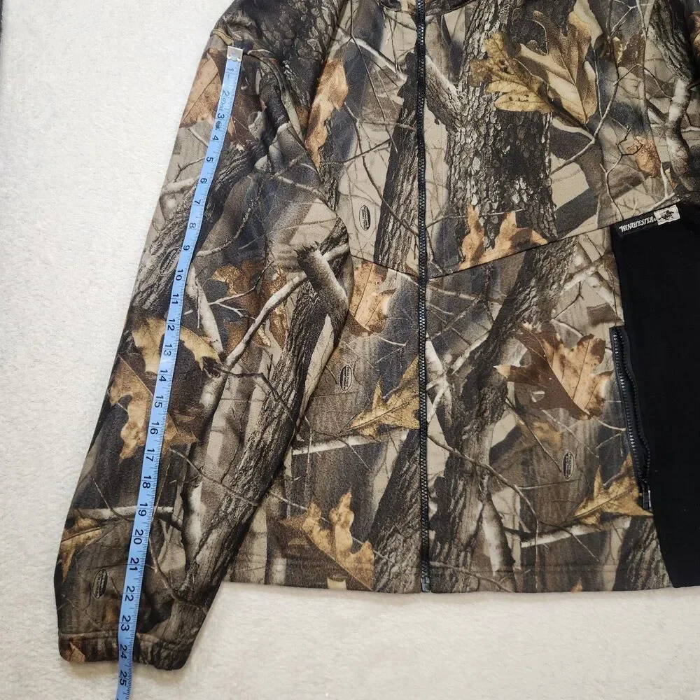 Winchester Men's XL Camouflage Jacket Full Zip Fleece Lined Zip Pockets Hunting